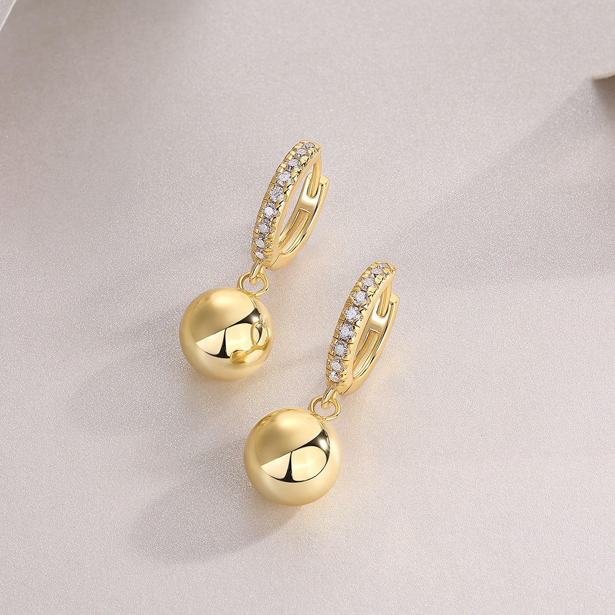 Galaxy Bell Earrings Moissanite Gold-Plated