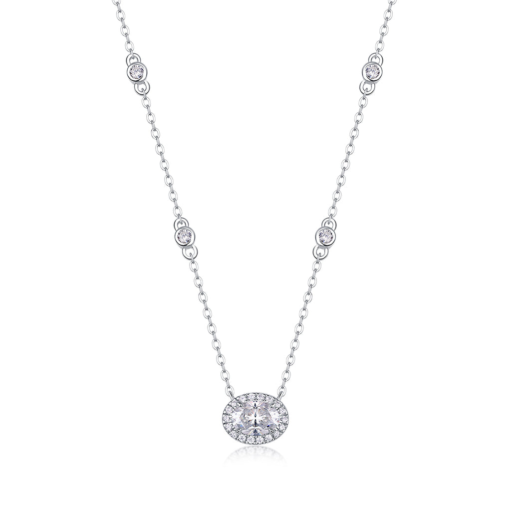 Universe's Eye Moissanite Necklace - 5x7 40cm